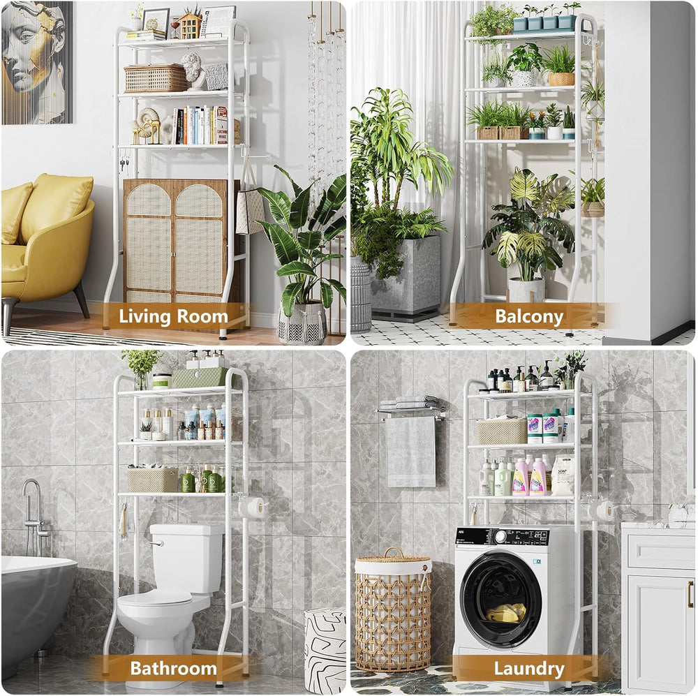 Simple Trending Over The Toilet Storage Rack, Metal 3 Tier Bathroom Organizer...