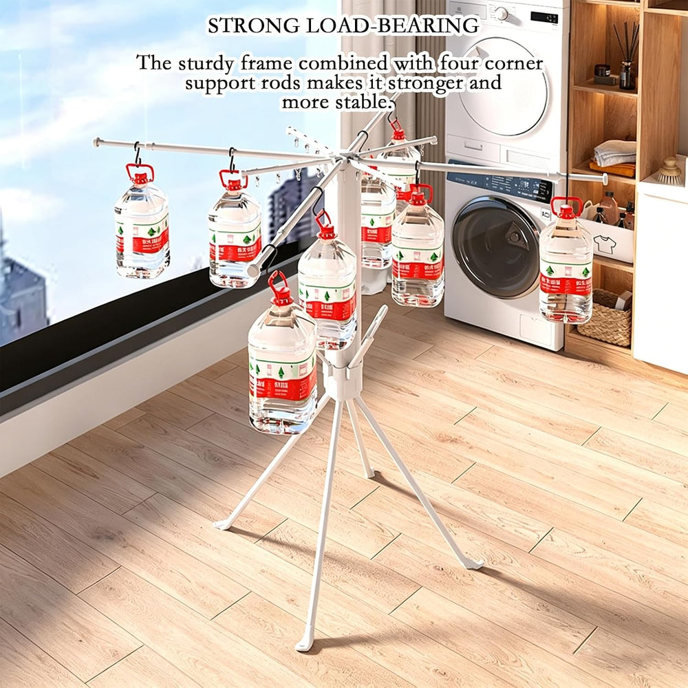 Clothes Drying Rack Foldable, 4-Legged Drying Rack Clothing Floor Standing