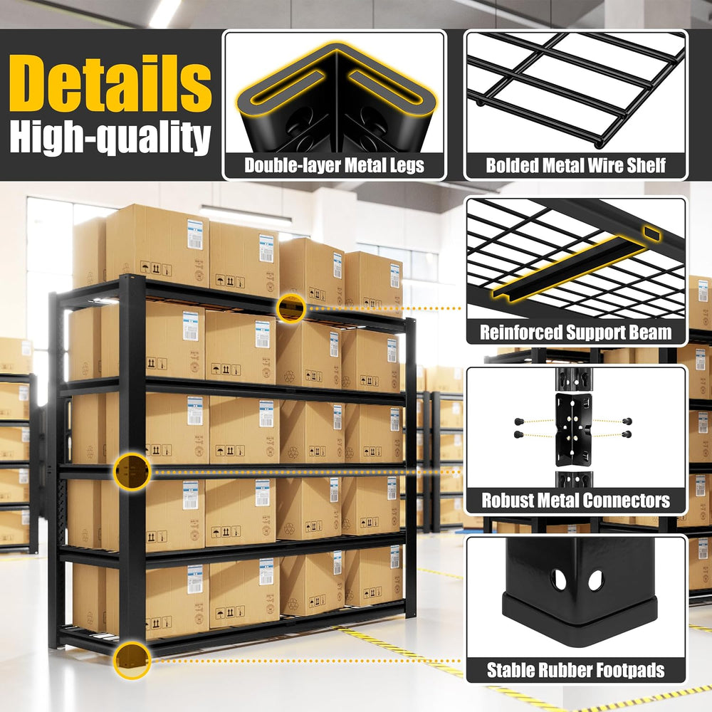 PrimeZone 48" W X 24" D X 72" H 5 Tier Heavy Duty Garage Shelv...