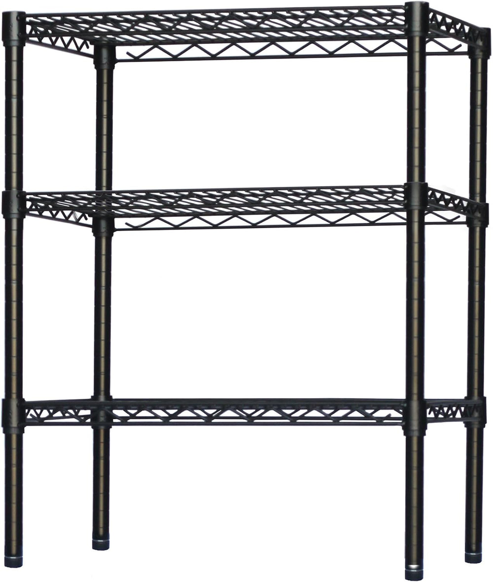 Shelving Inc. 18" d x 48" w x 34" h Black Wire Shelving with 3...
