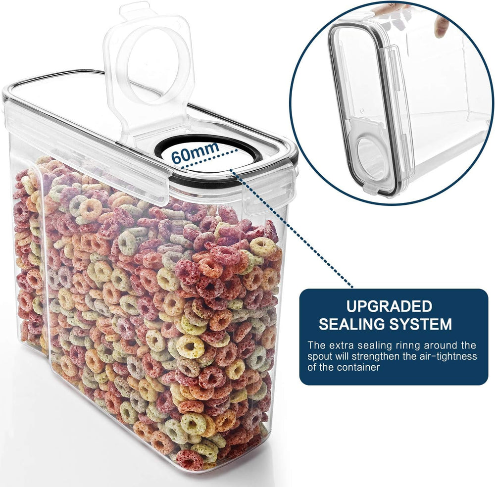 M MCIRCO 6 Piece 4L /135.2oz Cereal Container Set, Food Storage Containers
