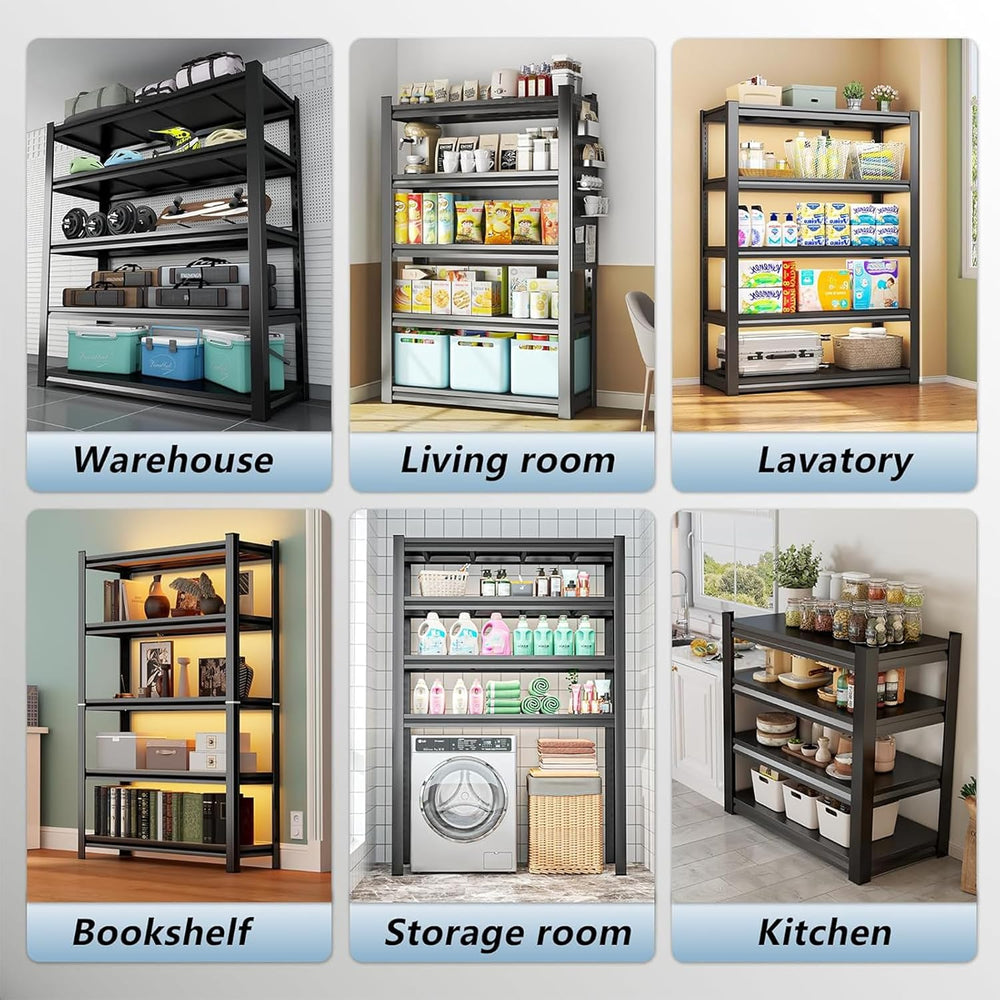 20" D Shelves for Garage Storage, 45" W Metal Garage Shelving Heavy...