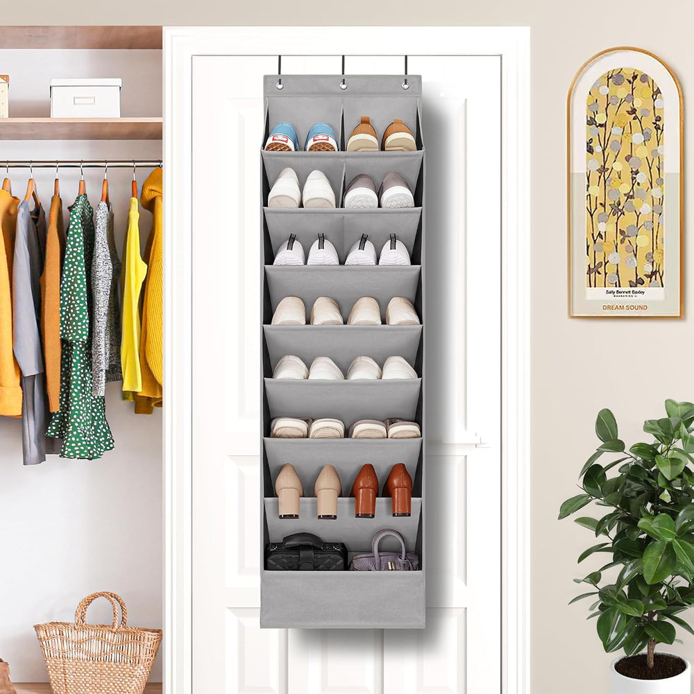 Over Door Organizer with 10 Extra Large Pockets, 23 Pairs Shoes Large Capacit...