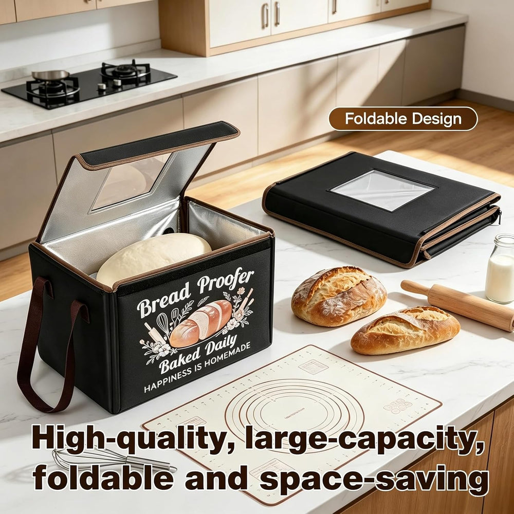 Folding Bread Proofing Box, 3-Sided Heating Dough Proofer for Home Baking