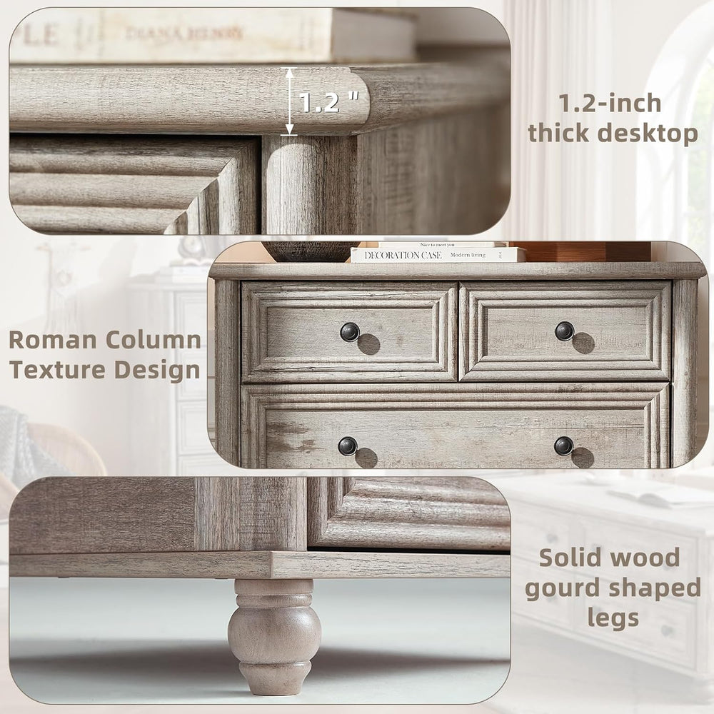 RWYHG Farmhouse 5 Drawer Dresser for Bedroom, 35.5" Small Dressers