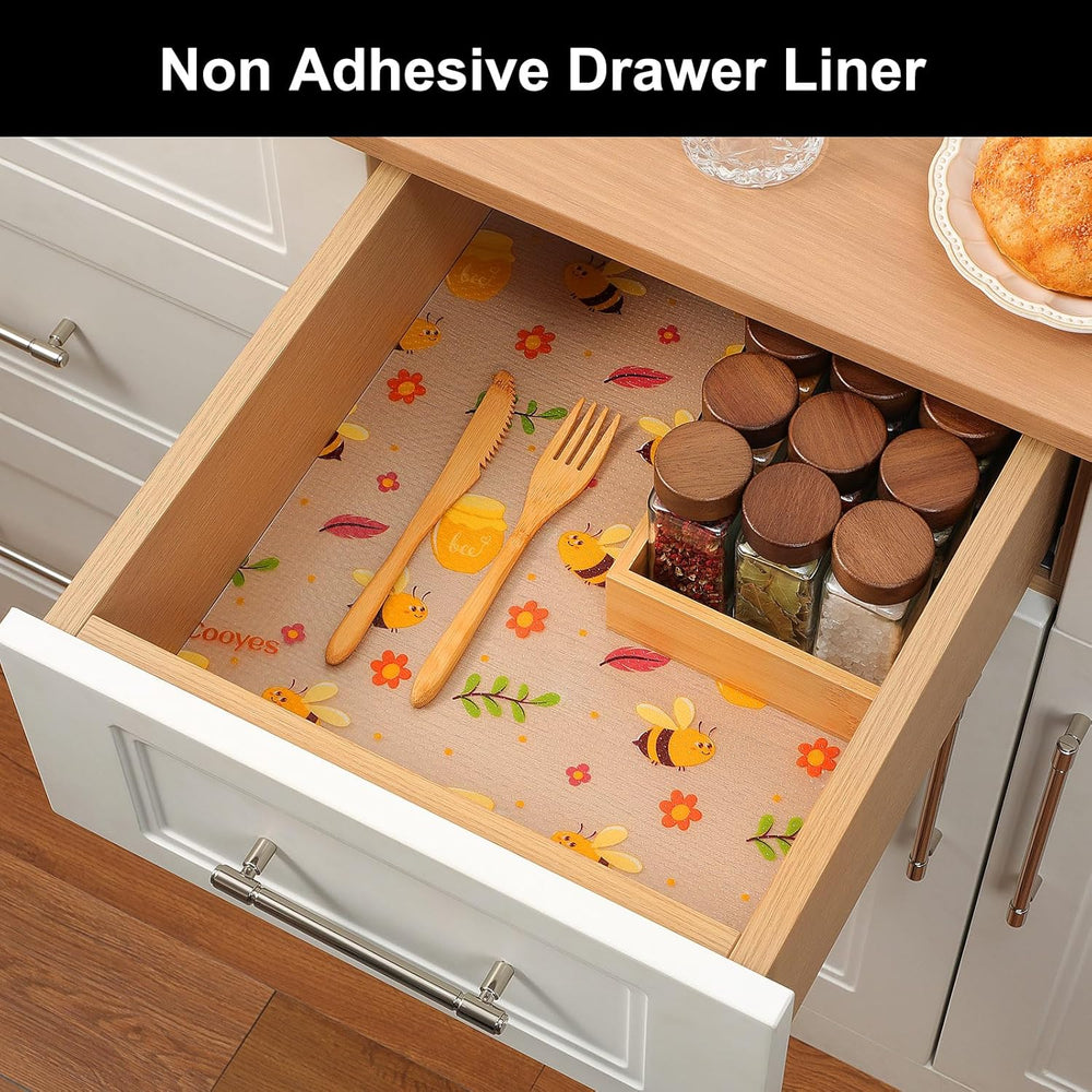 Cooyes Shelf Liner Non-Adhesive Cabinet Drawer Liner for Kitchen 20"x360...