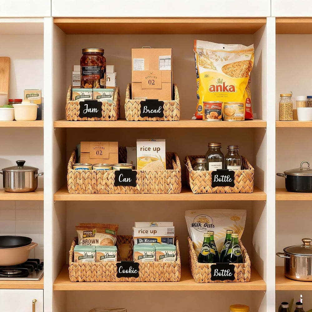Pantry Baskets for Organizing,Storage Organizers,3Pack,Natural 2Set