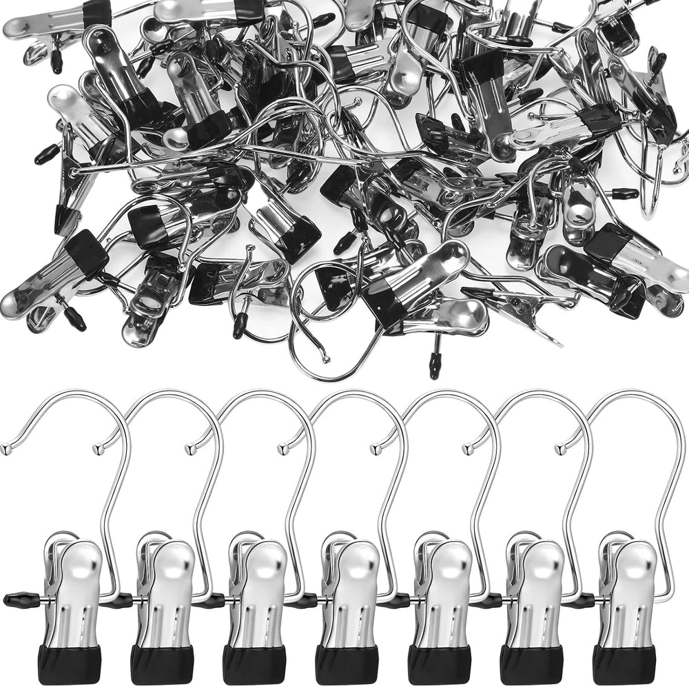 Yinder 150 Pcs Boot Hanger Clips Laundry Hooks Stainless Steel Hooks,Black
