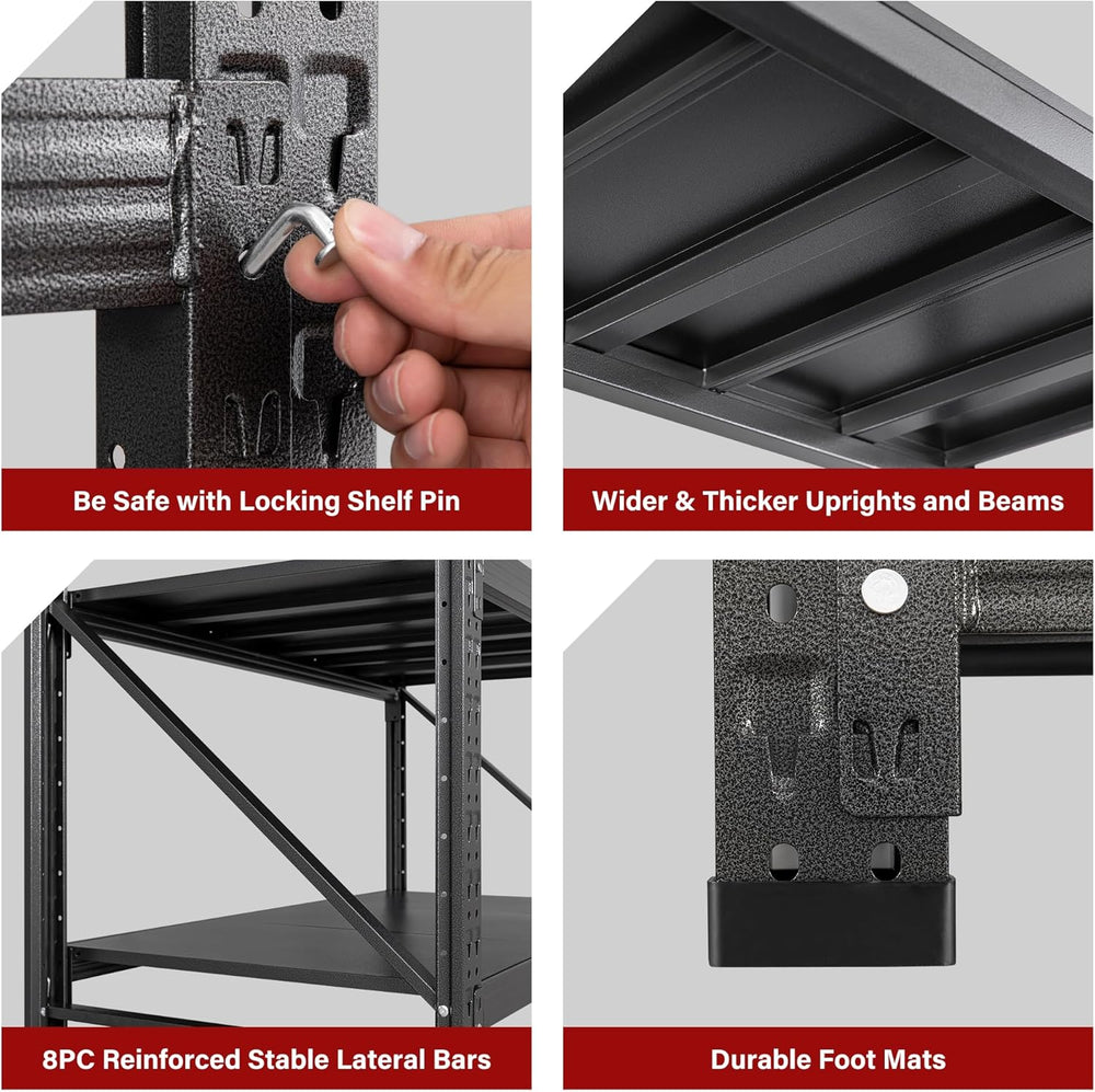 9000LBS Heavy Duty Garage Shelving Units,75" Wide & Deep Storage She...
