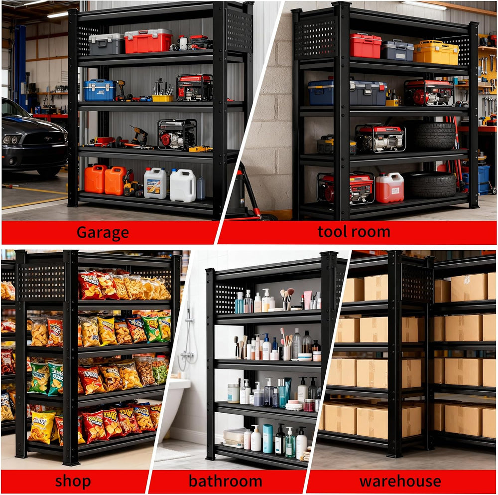 SILVEL 72.2''H Garage Shelving Heavy Duty 5-Tier Adjustable Storage S...
