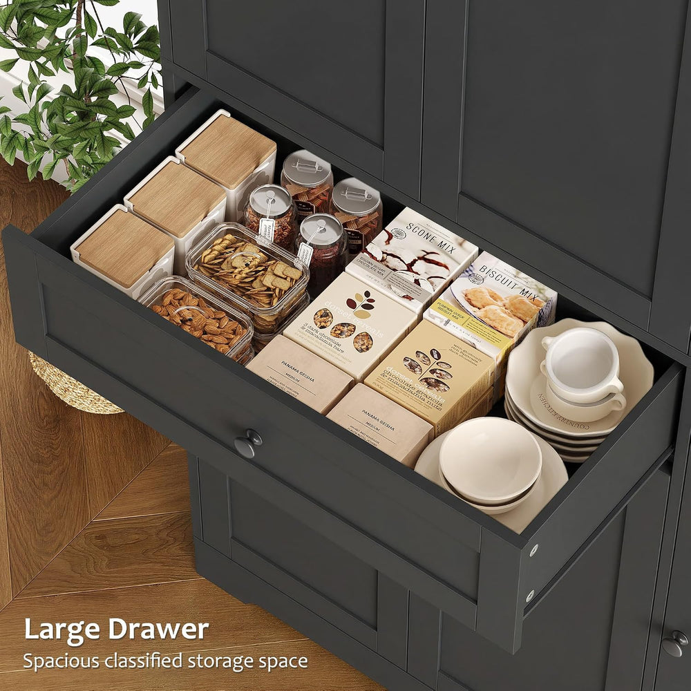 HOSTACK 68" Tall Kitchen Pantry Storage Cabinet with Doors & Shelves...