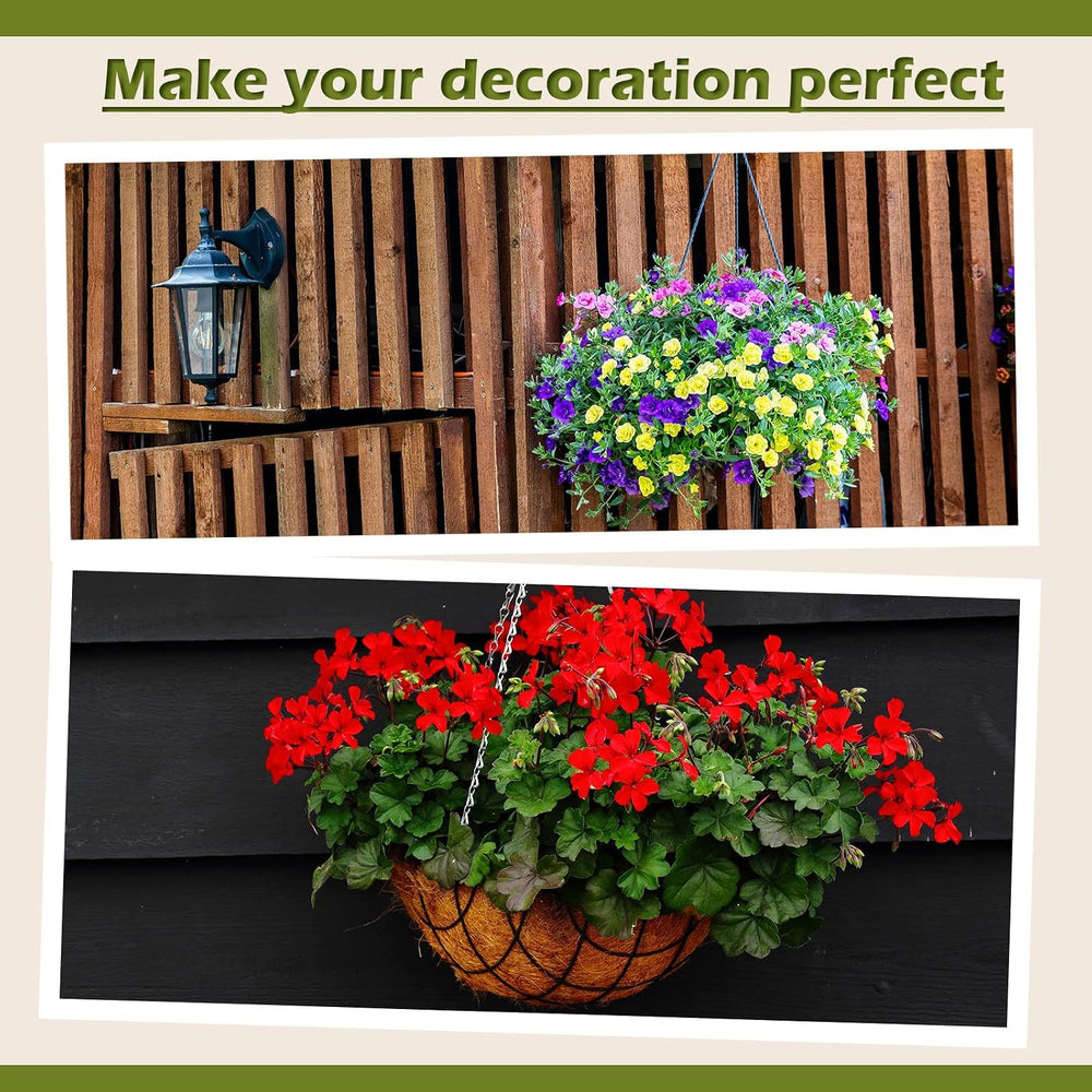 Gerrii 8 Pcs 20 Inch Coconut Liners for Hanging Baskets