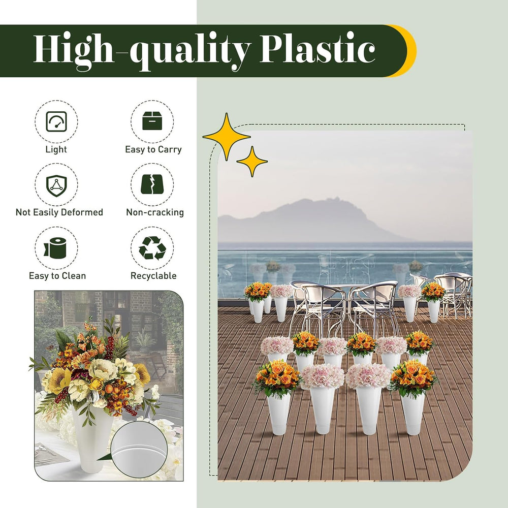 Flower Display Stand with 12 Buckets, Flower Container for Flower Bar, Heavy ...