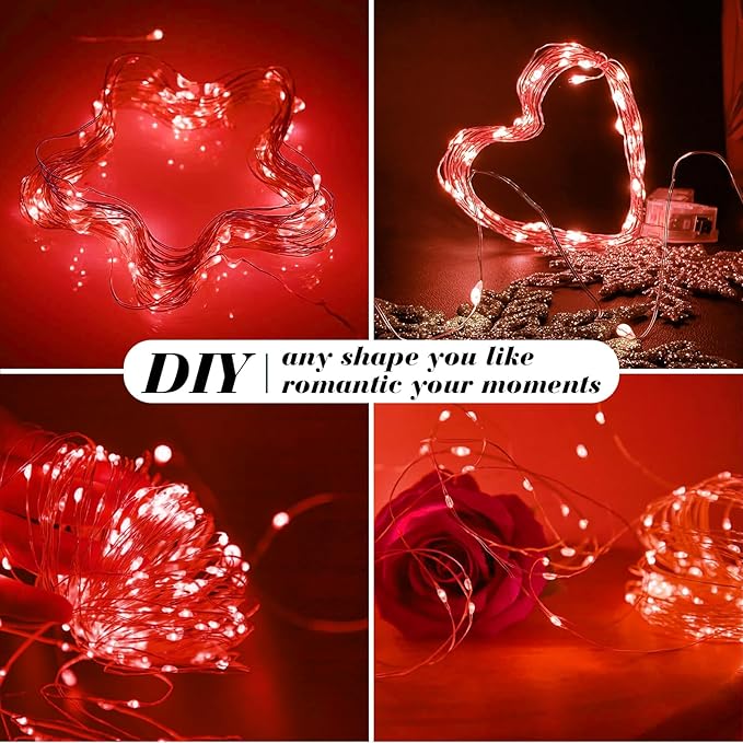 ZGWJ 100 Pack Fairy Lights Battery Operated, 7ft 20 Mini LED Fairy String Lig...