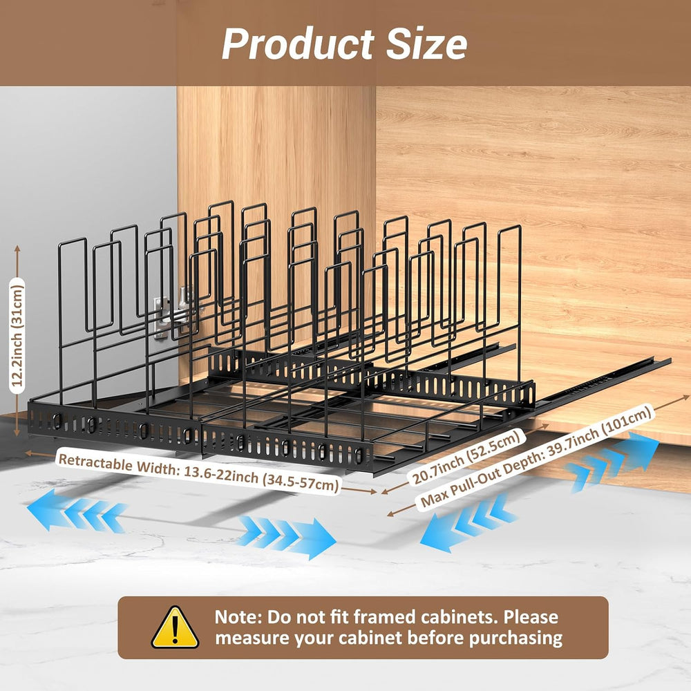Housolution Pull Out Baking Tray and Cookie Sheet Cutting Board Organizer