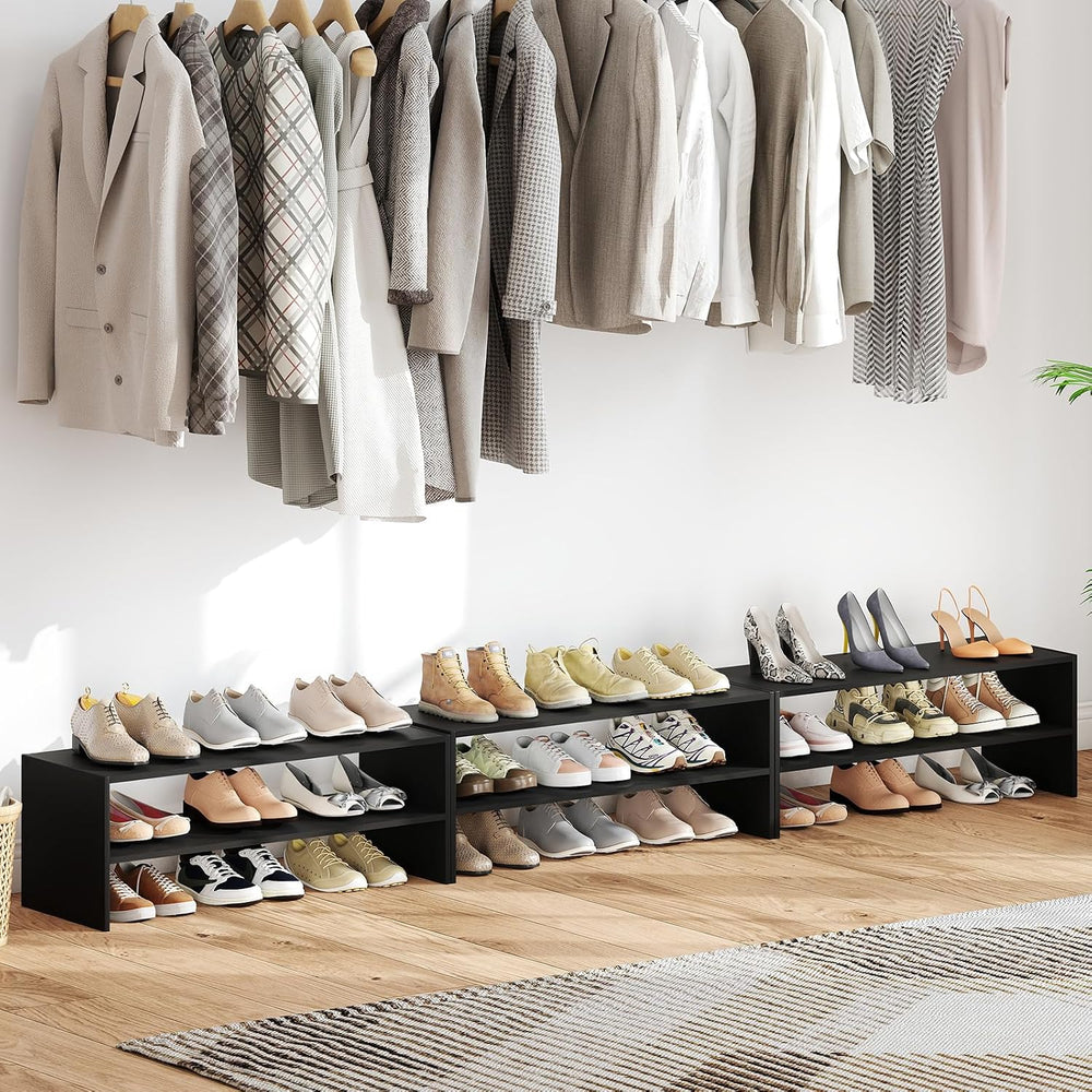 COSTWAY 6-Tier Shoe Rack, Extra Wide Shoe Shelf Organizer