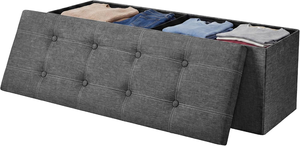 SONGMICS HOME Storage Ottoman, 35 Gallons End of Bench, 15.2 x 43.2 x 15.2 In...