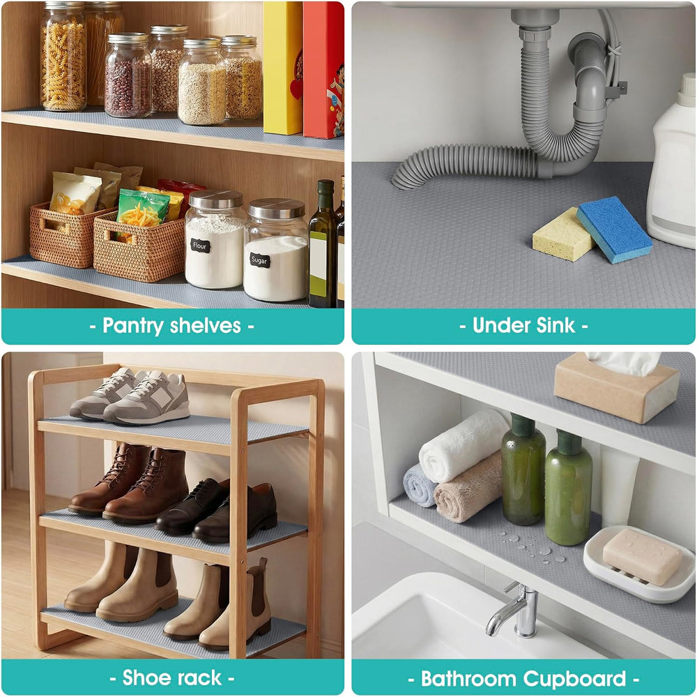 Self-Adhesive Large Cabinet Liner: 24" W x 290" L Peel and Stick No...