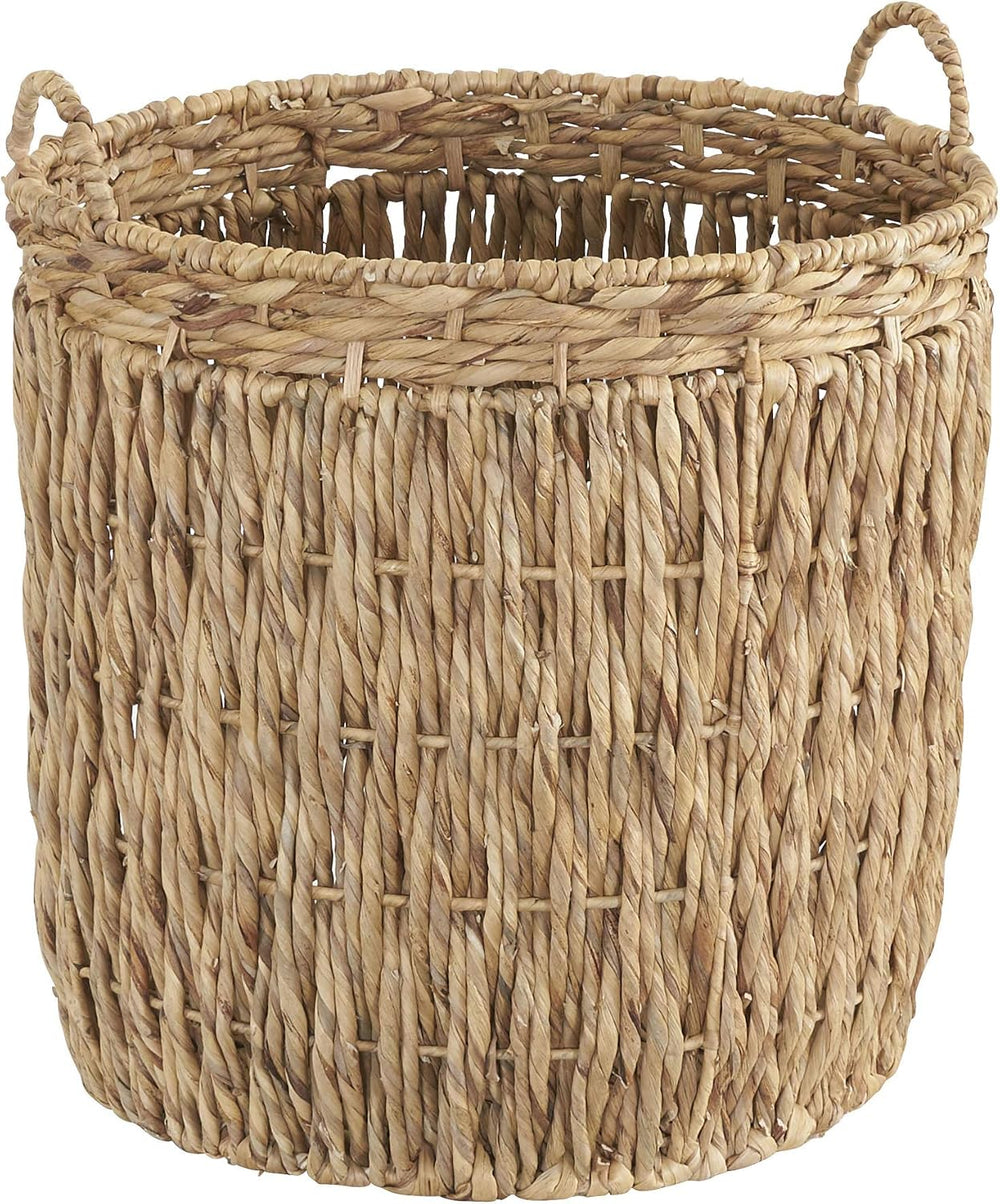Household Essentials Tall Wicker Floor Basket, Woven Decorative Basket with H...