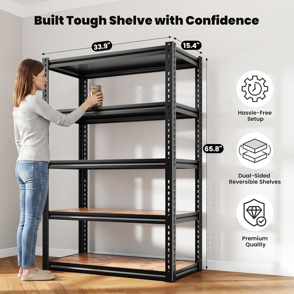 REIBII Storage Shelves Whith Thickened MDF Wood for Pantry Organizer