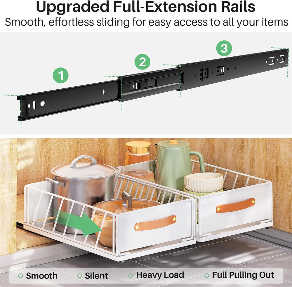 Pull out Cabinet Organizer,Heavy Duty Slide out Pantry Shelves Drawer Storage...