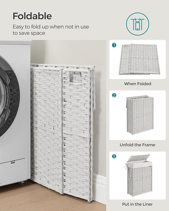 SONGMICS Slim Laundry Hamper