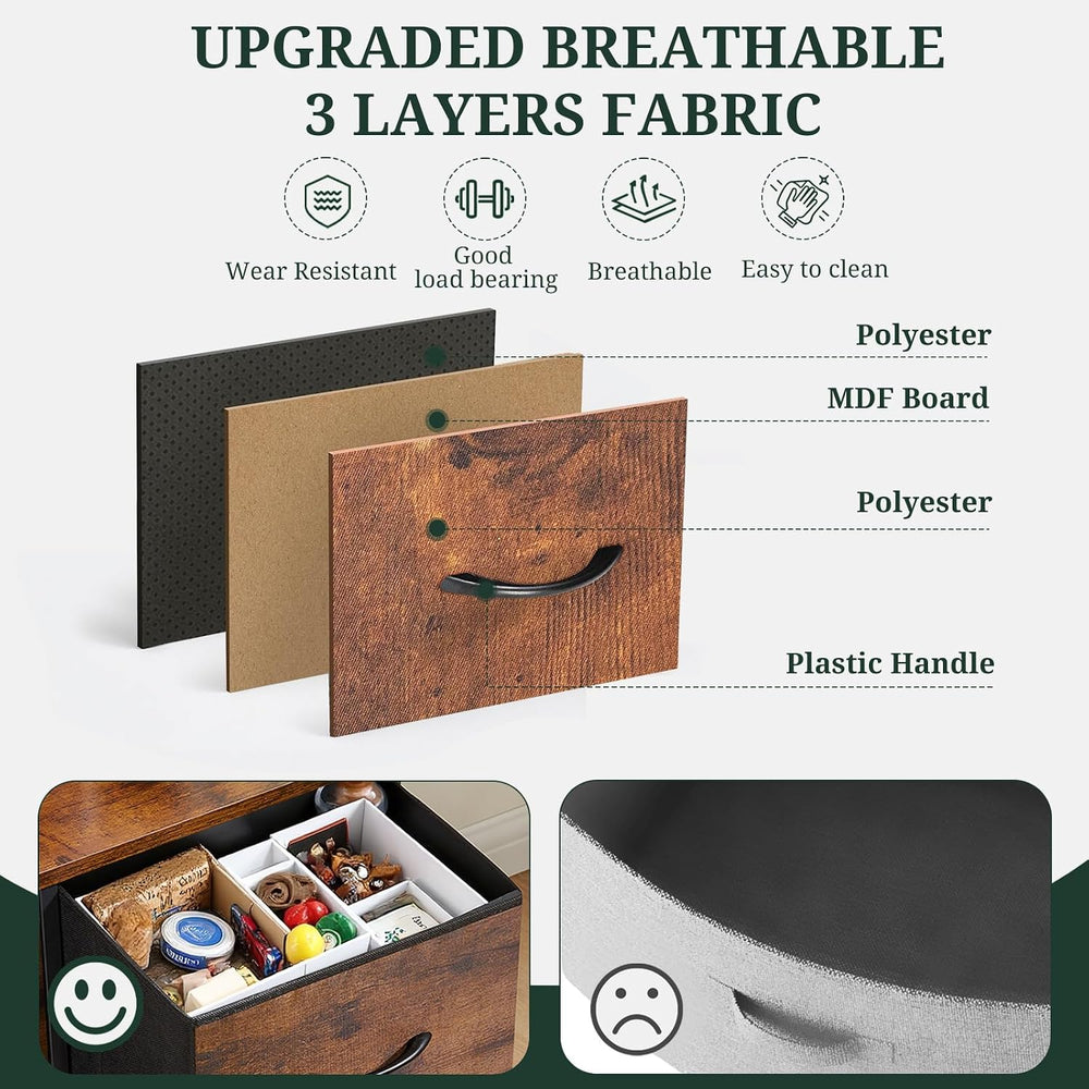 8-Drawer Dresser for Bedroom, Anti-Tip Tall Storage Organizer