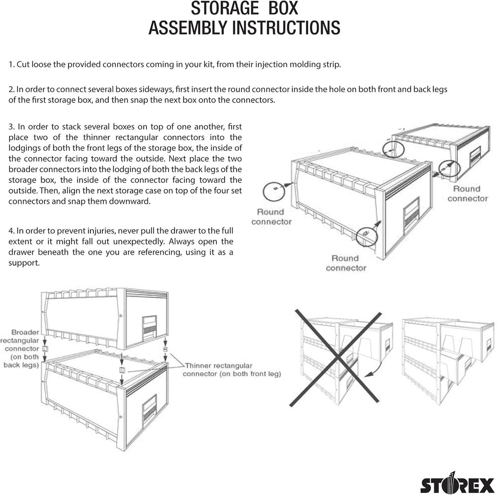Storex, STX61106U01C, Archive Files Storage Box, 1 / Each, Black,Gray