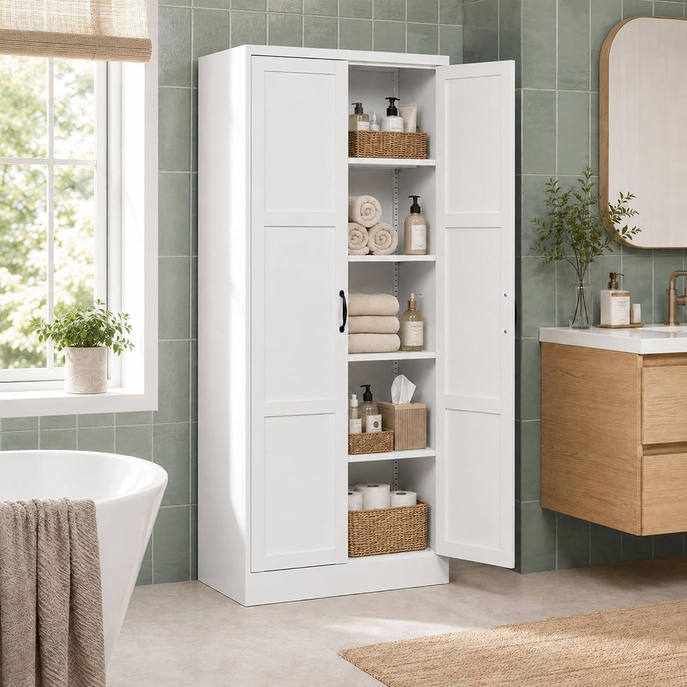 71” Metal Kitchen Pantry Storage Cabinet with Adjustable Shelves