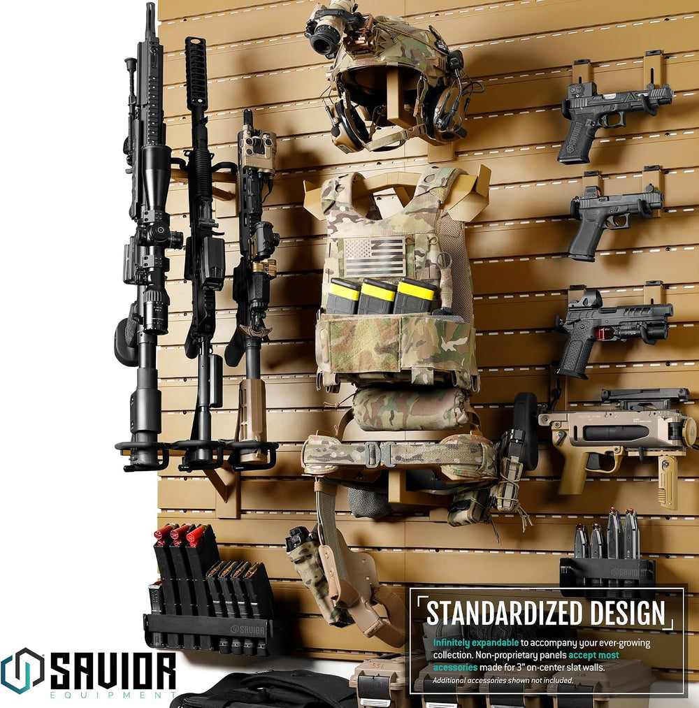 Savior Equipment Wall Rack System Tactical Helmet Attachment Gear Wall Mount ...