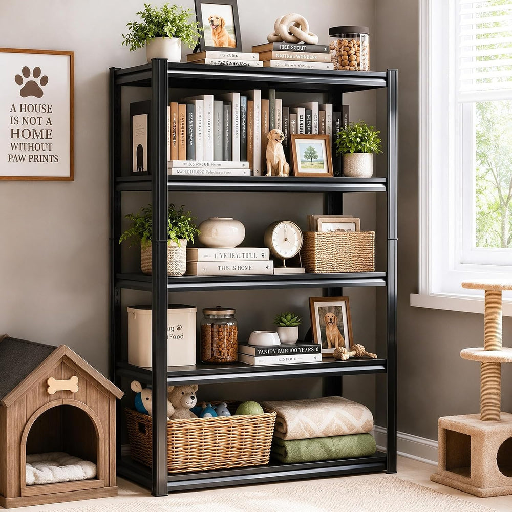 Garage Shelving Adjustable Metal Storage Shelves with Anti‑Tip Safety Kit