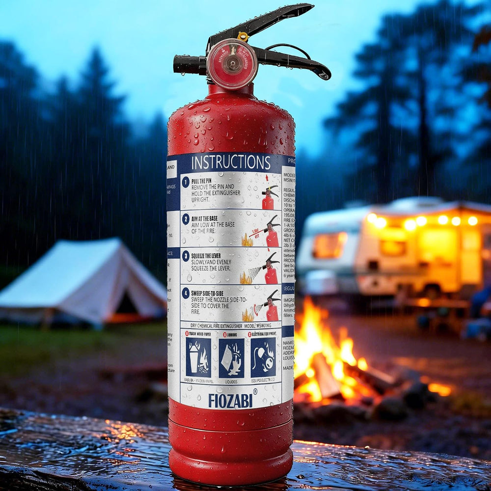 ABC Fire Extinguisher for Home & Vehicle - 2.5 lb 1-A:10-B:C Rated, Dry C...