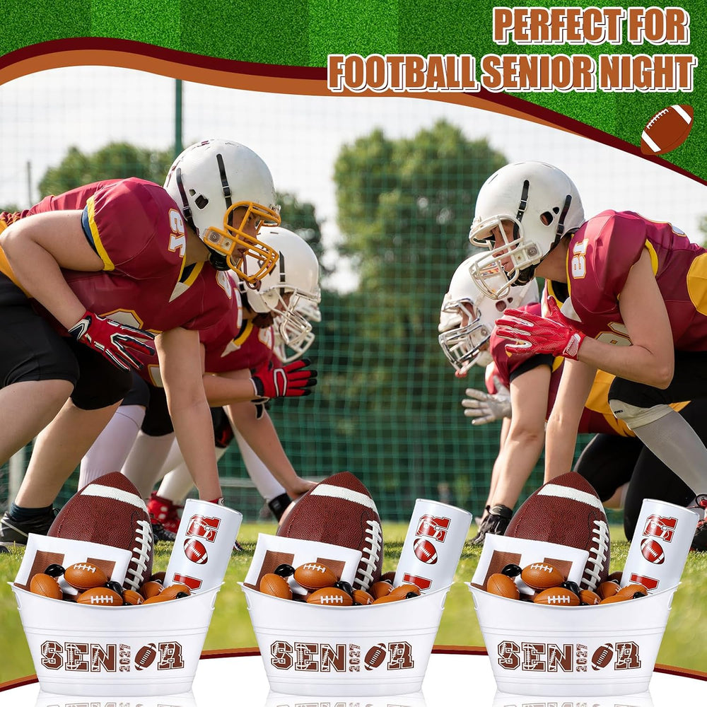Pickmesh 3 Pcs Football Senior Night Sport Gift Basket, Senior 2027 Graduatio...