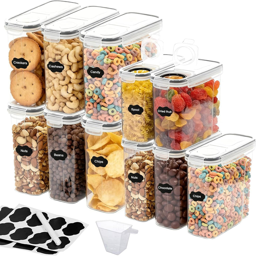 11 Pack Cereal Containers Storage Set (4L, 2.5L), BPA Free, Leak Proof