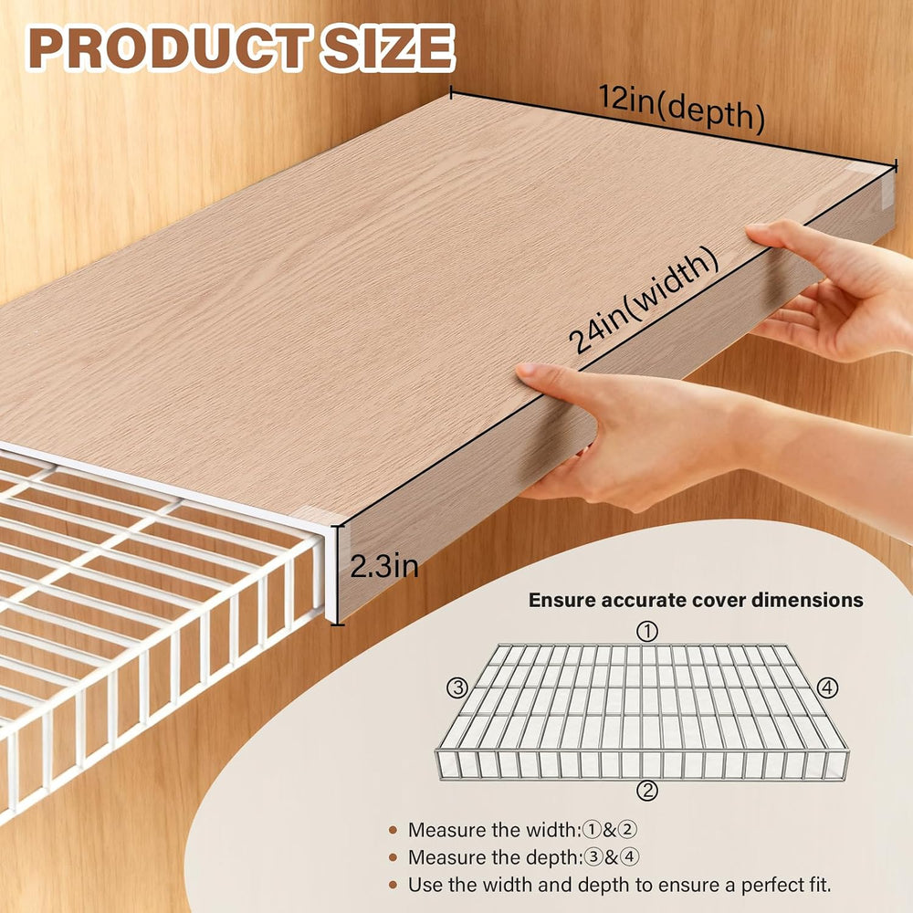 Wire Rack Covers, 24*12 Inch Shelf Covers for wire Shelving, Easy to Cut Clos...