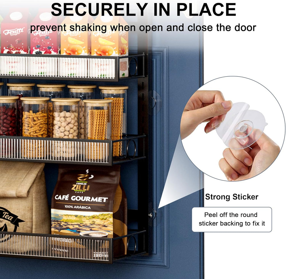 Over the Door Pantry Organizer 8 Tiers Hanging Door or Wall Mounted Spice Rac...
