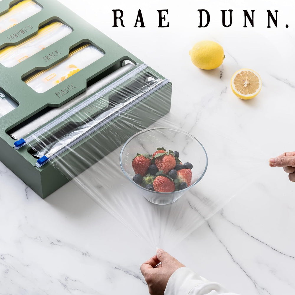 Rae Dunn Bamboo Bag Organizer for Kitchen Drawer - Durable Wood Organizer for...
