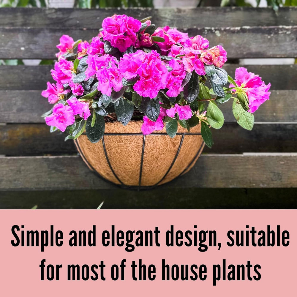 LaLaGreen Large Wall Planter (16 in, 2 Pack) Coco Liner Flower Baskets