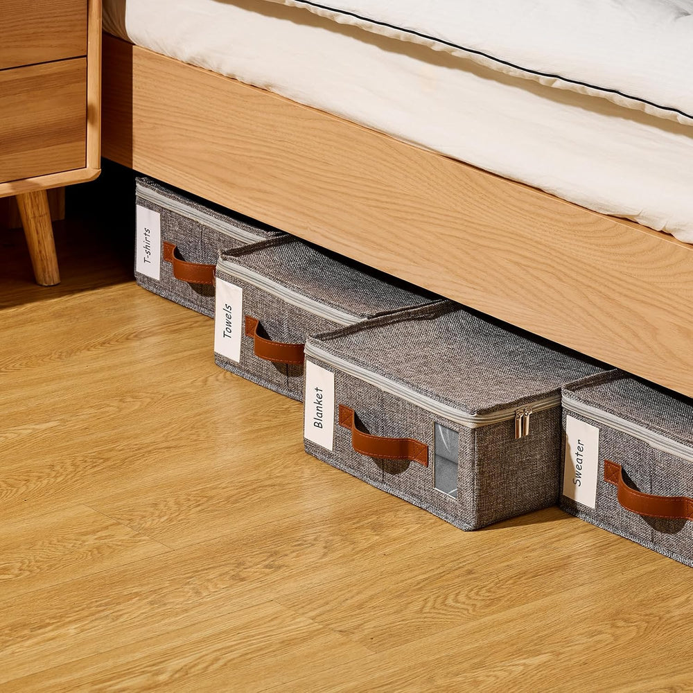 8pack Bed Sheet Organizer, Foldable Linen Closet Organizers and Storage with ...