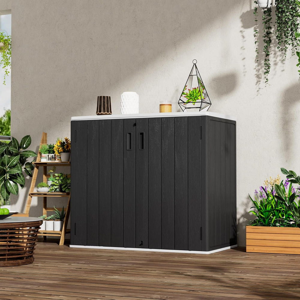 Mrosaa Large Outdoor Storage Box,Resin Sheds&Outdoor Storage Waterproof/L...
