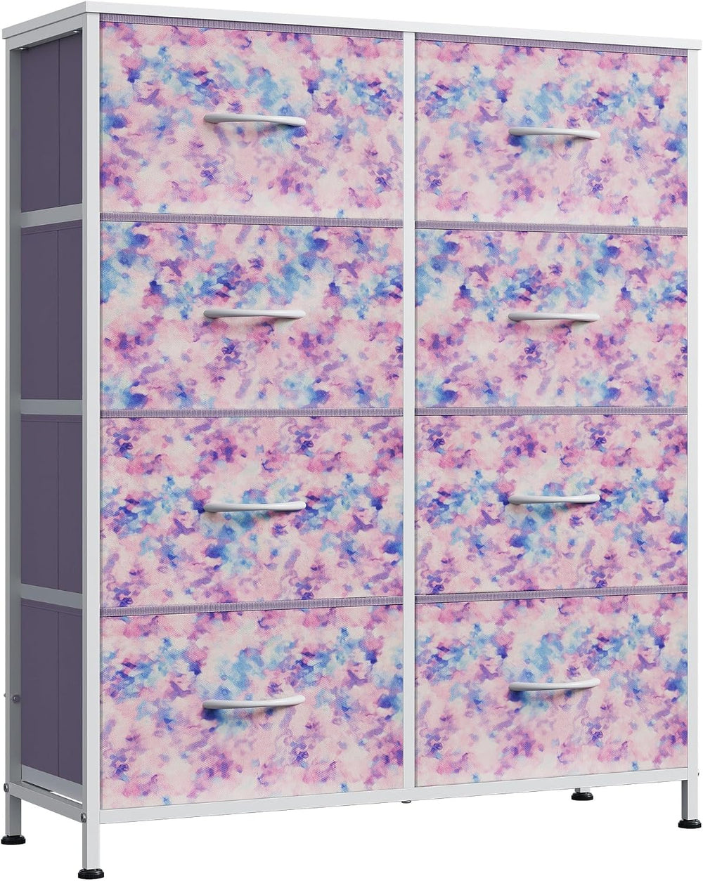 WLIVE 8 Drawer Fabric Dresser for Bedroom, Tall Storage Tower, Tie-dye
