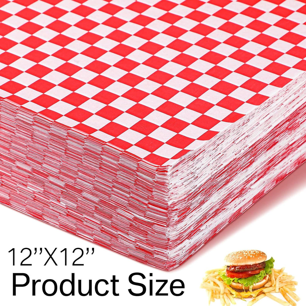 Sieral 5000 Sheets Checkered Deli Paper Sheets 12 x 12 Inch, Food Basket Line...