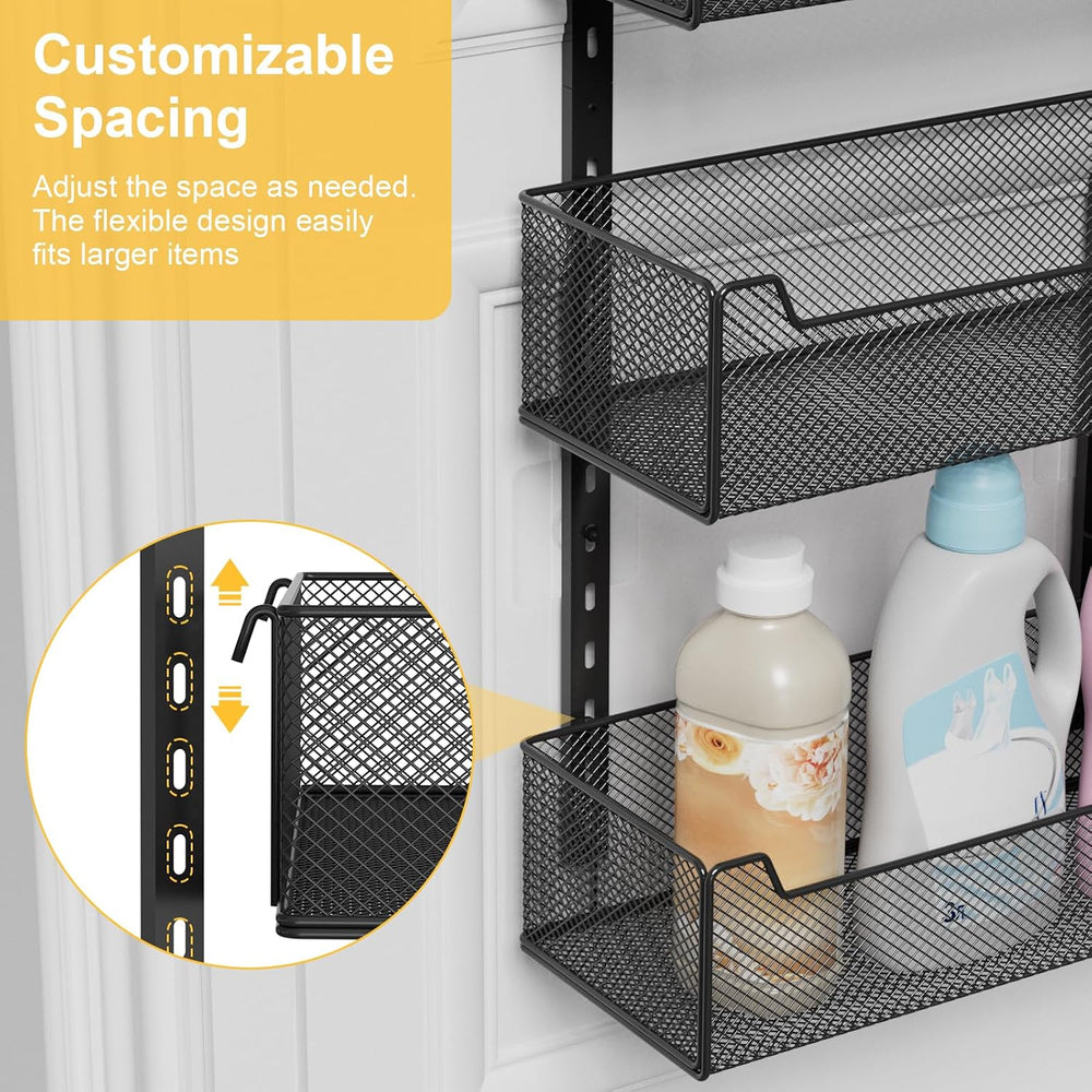 VyGrow Over the Door Organizer, 8-Tier Pantry Organizer with Fully Enclosed M...