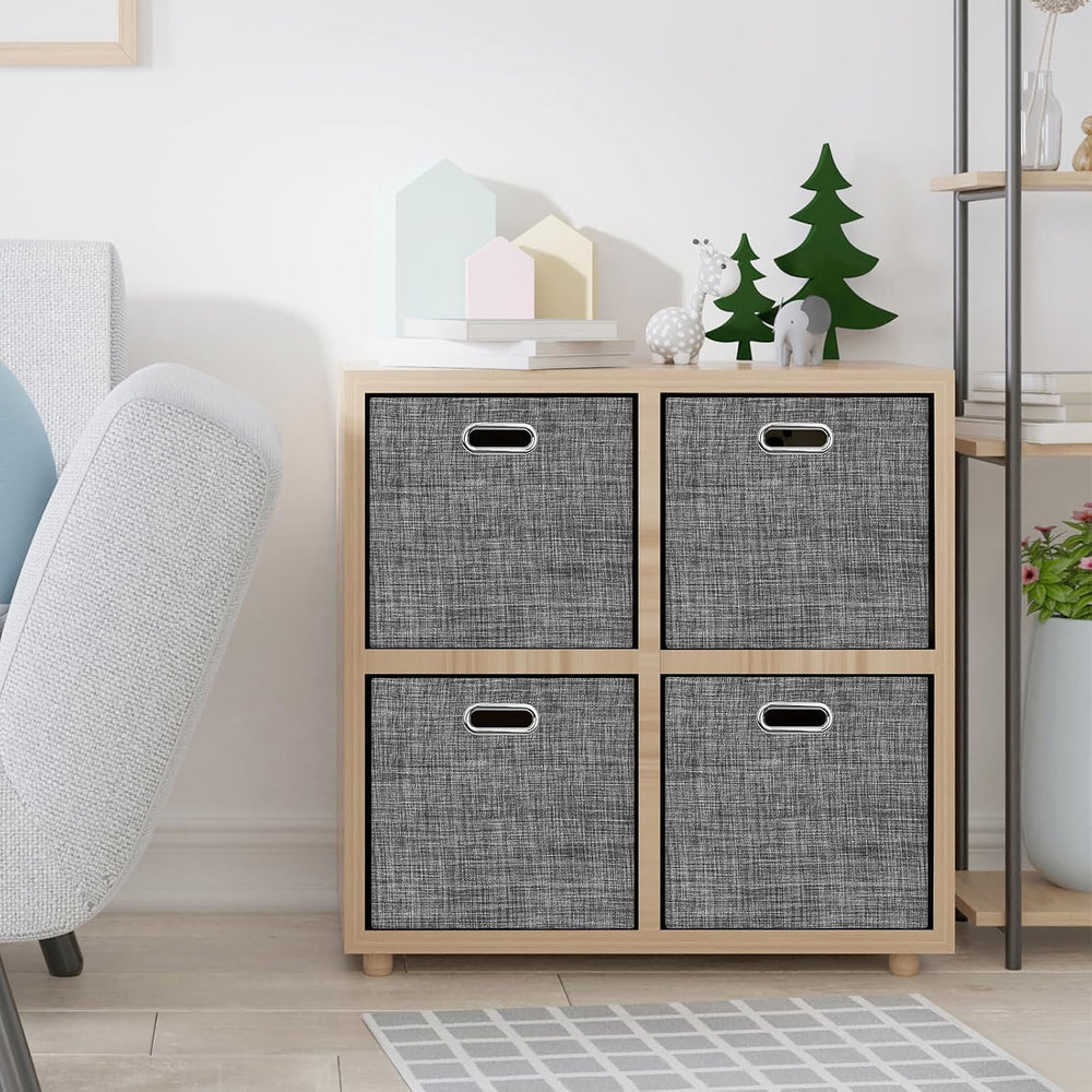Posprica 15.12"x12.13"x12.01" Storage Cube Bins, Linen Decorat...