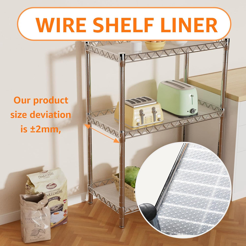 Shelf Liners for Wire Shelving Thick: 17.5" Wide Clear Pantry Cabinet Liner