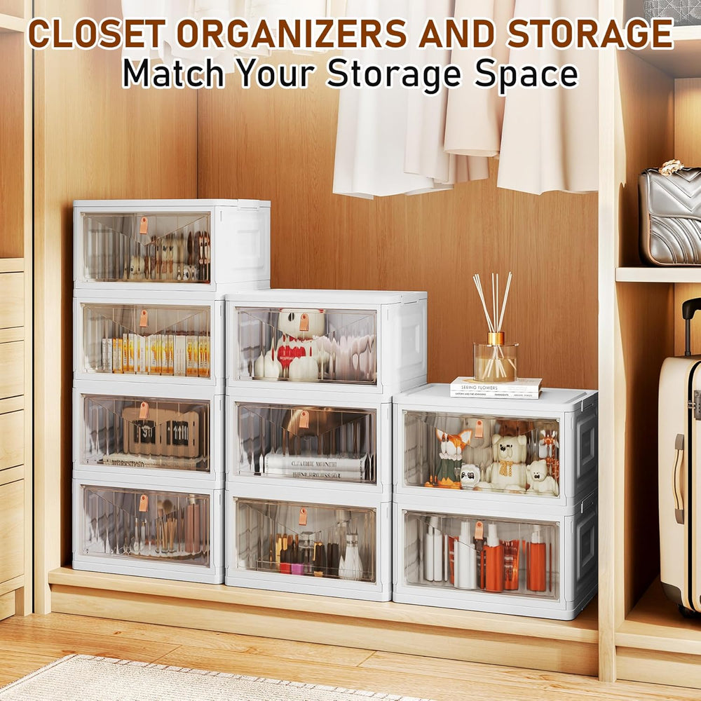 Wise Oannes Closet Organizers and storage with Wheels, 23QT White