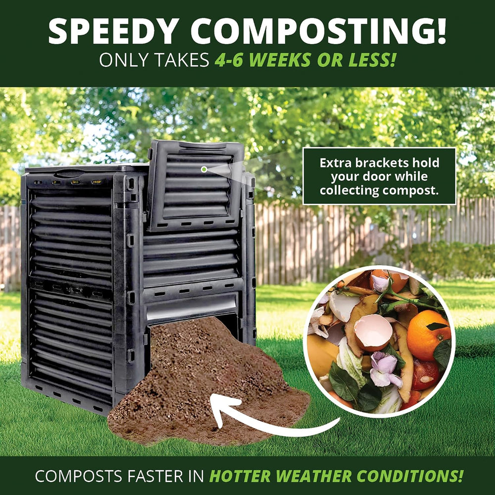 Simply Bio Garden Compost Bin from BPA-Free Material - 80 Gallon (300 L) Larg...
