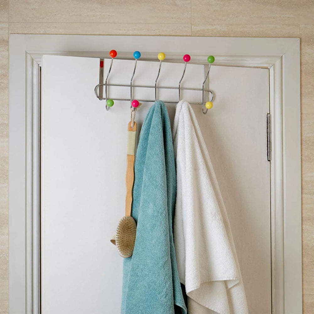 Premier Housewares 10 Hook Over Door Hanger - Multi-Coloured