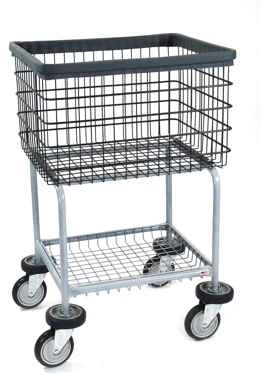 R&B Wire 300G/D7 Elevated Wire Laundry Cart, Dura-Seven™ Anti Rust Coatin...