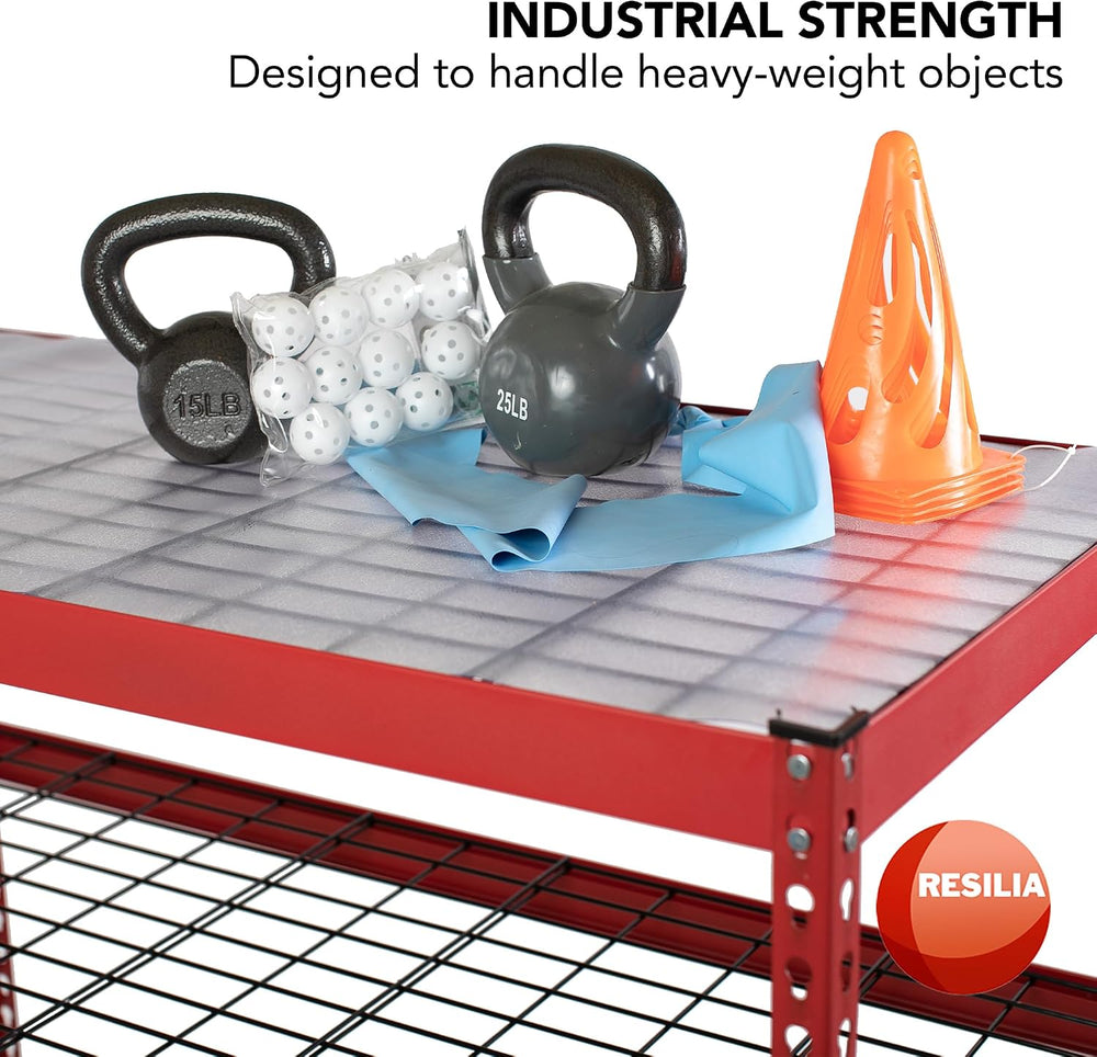 RESILIA Industrial Shelf Liner Set for Wire Shelving – 5 Pack, 24” x 48” Heav...